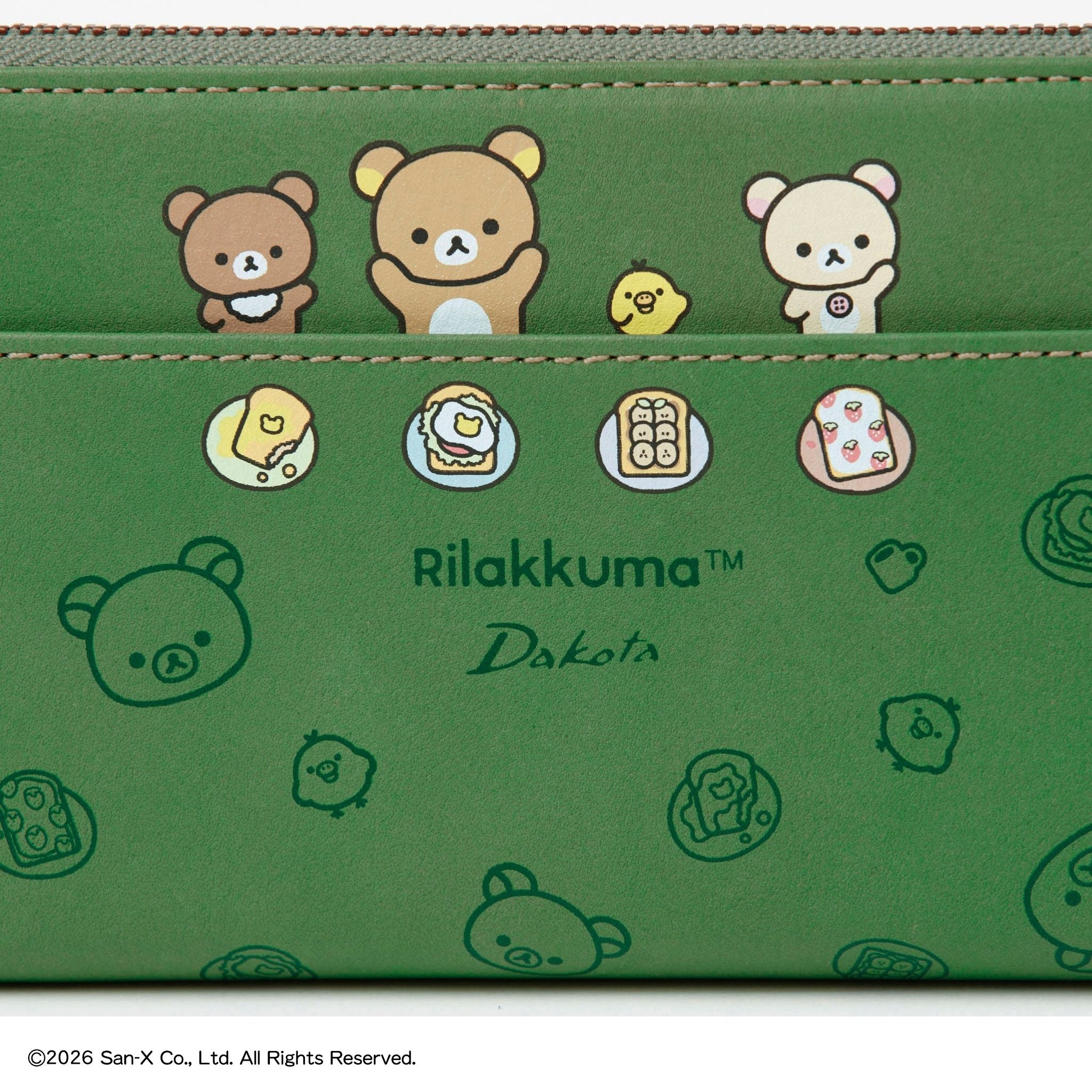 Dakota リラックマ ベーシック ラウンドファスナー長財布 0031941