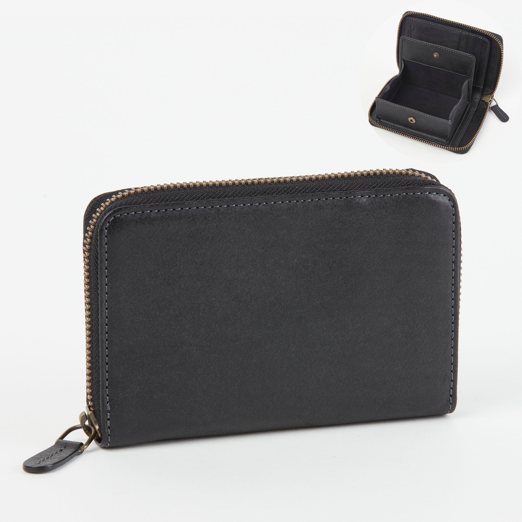 Dakota BLACK LABEL ガウディ ラウンドファスナー二つ折り財布 0626812