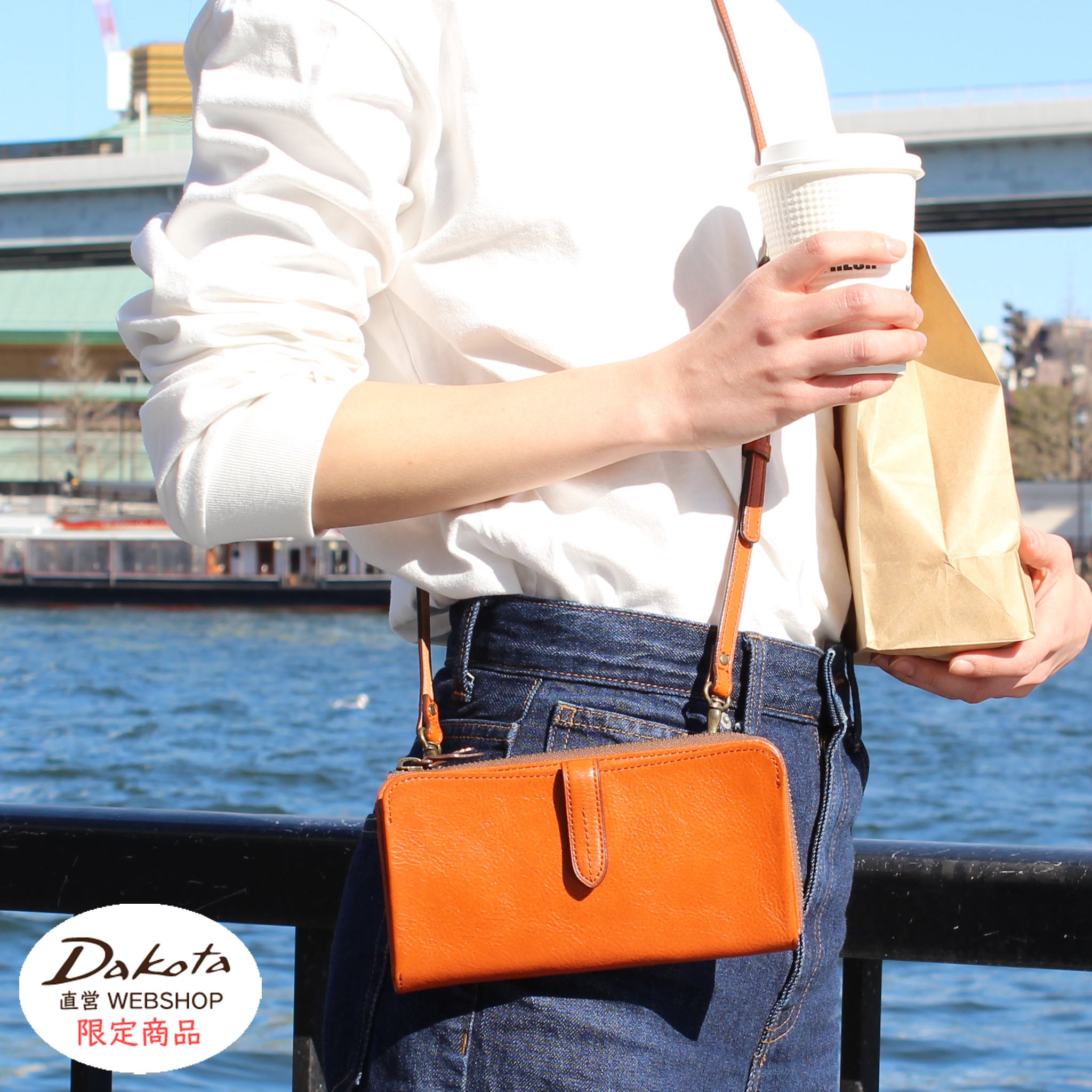 Dakota 【公式WEB限定品】カロライナ2 ショルダー紐付き長財布 0038809